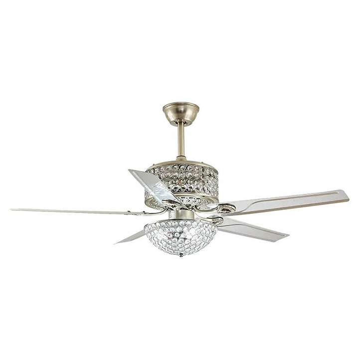 OEM ODM super silent bedroom chandelier BLDC motor living room crystal fan lamps light