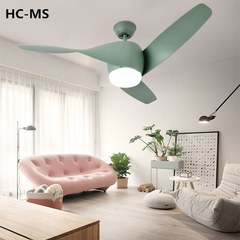 2024 New products 42 Inch White Color Abs Blade Ceiling Fan Home solid iron blade ceiling fan light