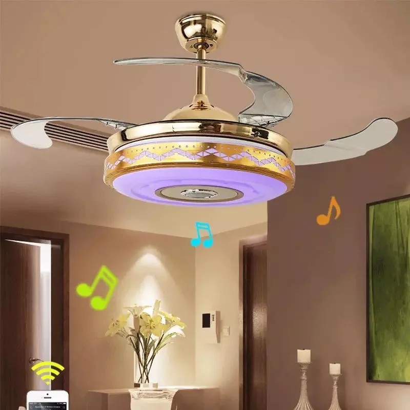 Colorful Bluetooth Smart Control Invisible Ceiling Fan Light