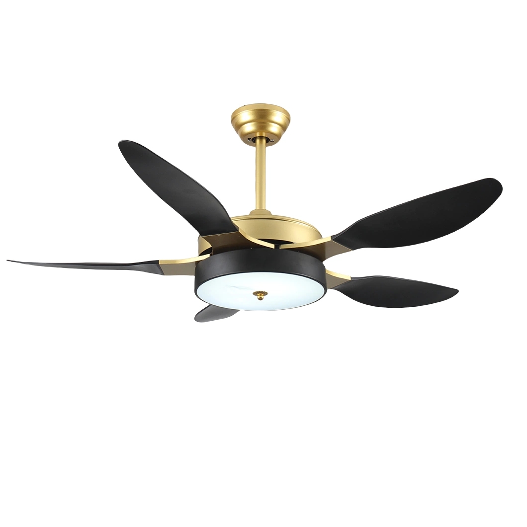 Golden White ABS Blades American Style Remote Control Ceiling Fan with Light